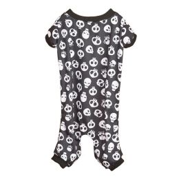 Pet Dog Halloween Cosplay Skeleton Pattern Four-Legged Costume (Type: Black and whiteXS)