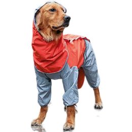 Four-Legged Waterproof All-Inclusive Raincoat for Pets (size: ORANGRGRAY-7XL)