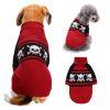 Pet Dog Halloween Costume Pumpkin Skull Death Pattern Pet Knit Sweater